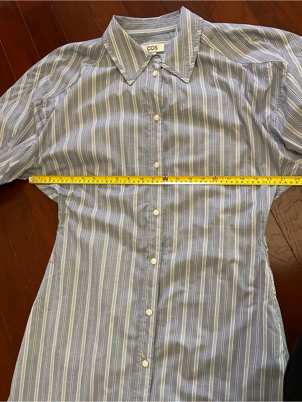 COS Pinstriped Cotton Midi Shirt Dress Blue White
Stripe - Women's US 10 / EU 42 - Picture 12 of 16